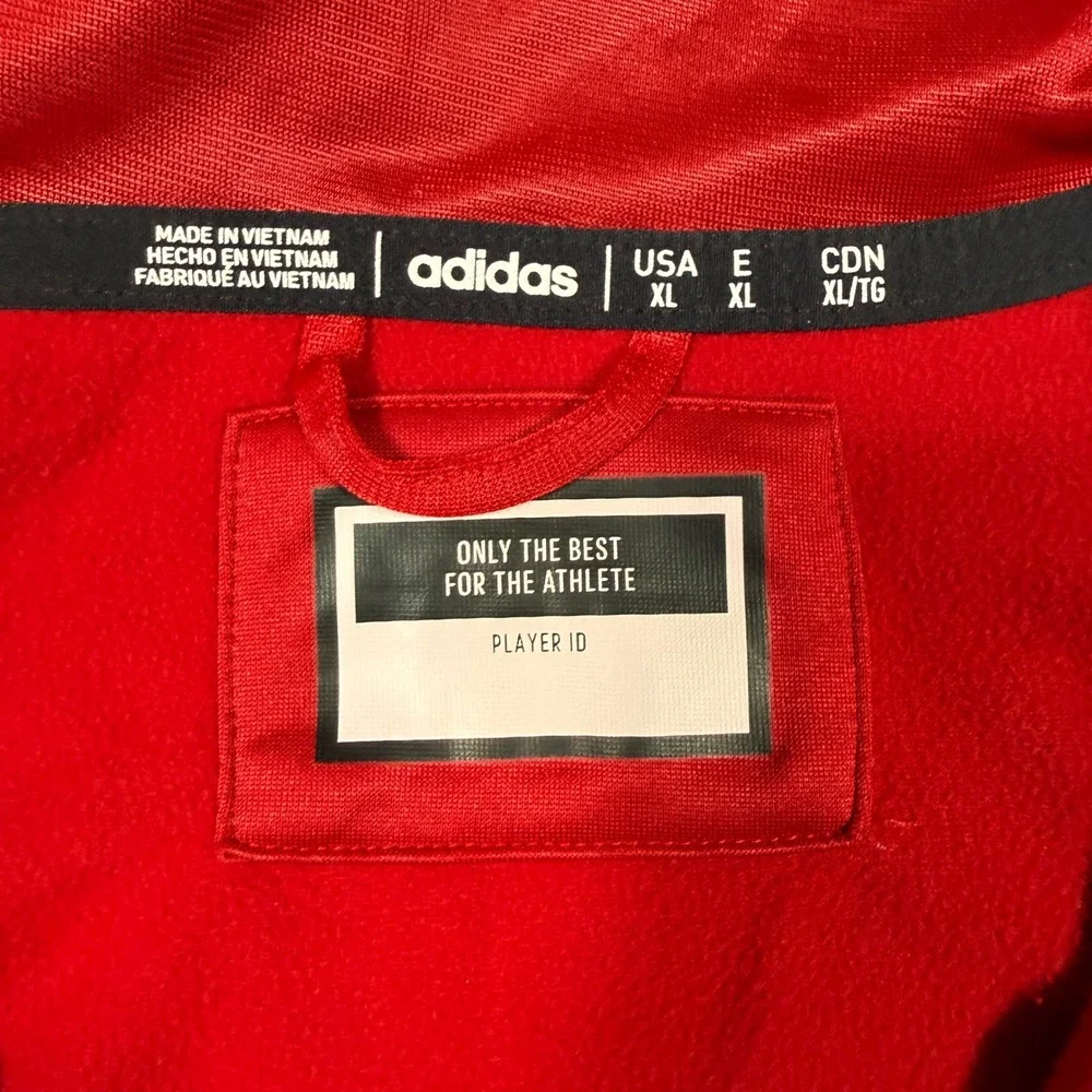 Adidas IU Indy Jaguars Pullover Men XL Red Quarter Zip Embroidered Sporty Active